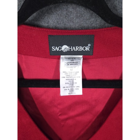 Vtg 90s Sag Harbor Red Wool Jumper Dress Womens‎ Size 12 Sleeveless Retro - Picture 3 of 10